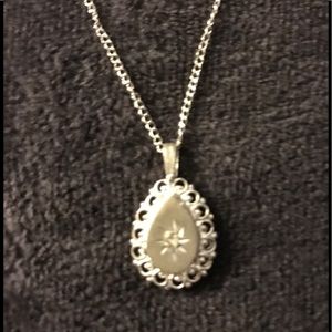 Sterling Silver Starburst Pendant Necklace